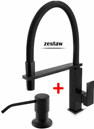 zestaw BONI Bateria kuchenna CZARNA + dozownik