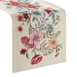 Eurofirany Obrus bieżnik 40x100 Cho 1413 naturalny różowy