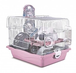 Panama Pet Klatka dla gryzoni, 35,5x26,6x27,5 cm, biało/różowa