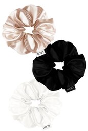 GLOV Scrunchies 3 Pack L - Black/White/Champagne Gumka