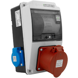 Rozdzielnica budowlana XS-S 32A 2x230V IP44 gniazda Doktorvolt