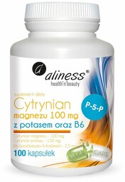 Aliness Cytrynian Magnezu z Potasem 100 vcaps