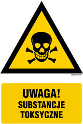 JA009 OSTRZEŻENIE PRZED SUBSTANCJAMI TOKSYCZNYMI, PN - PŁYTA