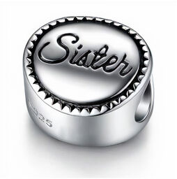 Rodowany srebrny charms do pandora siostra sister srebro