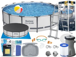 Basen Bestway 457x107 Ogrodowy Stelażowy 56488 15w1