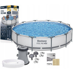 Bestway 56416 Basen Ogrodowy Stelażowy 366x76cm Pompa
