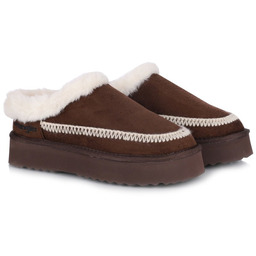 Kapcie damskie z futerkiem Wrangler 20253094.IKU COFFEE BEAN