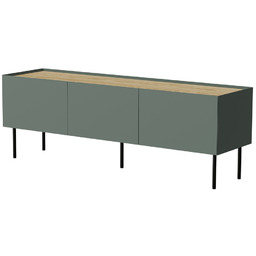 Szafka RTV oliwkowa / dąb mat 150 cm