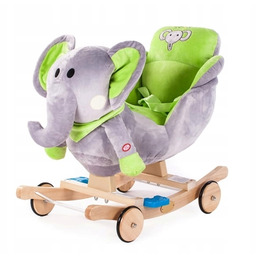 Bujak Jeździk kołyska na biegunach 2w1 Zielony Słonik