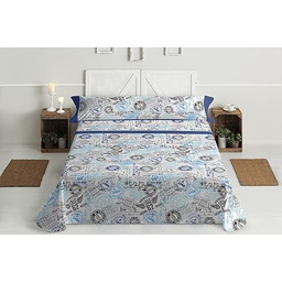 Style Lois pościel, z policottonu, niebieski, Queen, 200