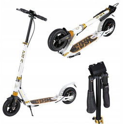 Hulajnoga Miejska Składana Duże Koła 200 mm Hamulec