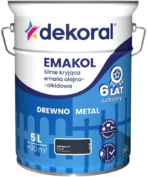 DEKORAL Emalia EMAKOL Strong Antracyt Połysk 5L