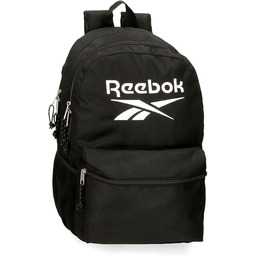 Reebok Boston, Czarny (Black), Mochila Escolar Doble Compartimento,