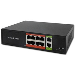 Switch niezarządzalny Qoltec przełącznik sieciowy Fast Ethernet PoE