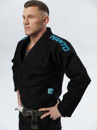 MANTO Kimono Do Bjj Gi X5 Czarno-Turkusowe