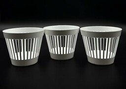 Kimmel Doniczka ozdobna z rozcięciem, 10 cm, biała,