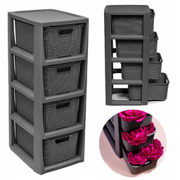 Regał Szafka Łazienkowa Z Koszami Pudełkami Wolnostojący 4