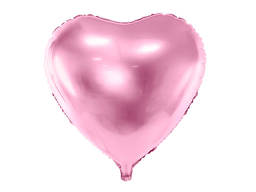 Balon foliowy Serce jasnoróżowe - 61 cm -