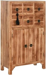 Home ESPRIT Komoda naturalna czarna świerk drewno orientalne