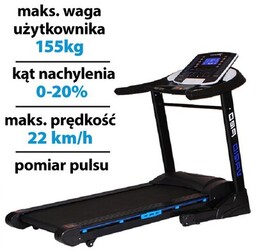 HERTZ FITNESS Bieżnia elektryczna Vario Pro 2206W 22km/h