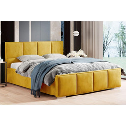 Łóżko tapicerowane z pojemnikiem NILA 140x200 Stelaż metalowy