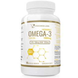 PROGRESS LABS Omega-3 1000 mg + Witamina E,