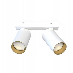 Spot lampa sufitowa Mono II biało złota reflektorki