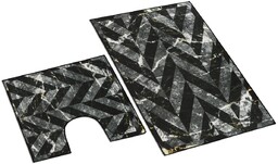 Bellatex Zestaw dywaników łazienkowych Mramor czarny 3D, 60