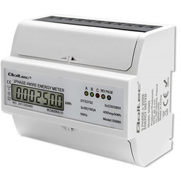 Qoltec 3-fazowy dwukierunkowy elektroniczny licznik miernik zużycia energii