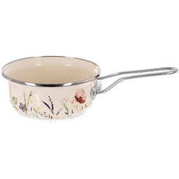 Rondel emaliowany kremowy MAKI 14 cm, 650 ml