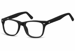 Sunoptic Okulary dziecięce zerówki Nerdy AK48g CZARNE