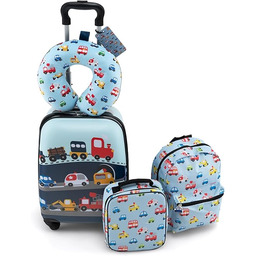 FANTASK 5-częściowa walizka dziecięca, bagaż dziecięcy z plecakiem