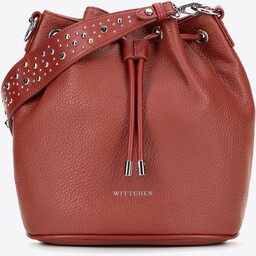 Damska torebka worek z imitacji skóry z dżetami