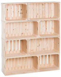 ČistéDřevo Skrzynki drewniane biblioteczka 120 100 30 cm