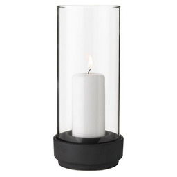 Stelton HURRICANE Lampion - Świecznik 24,5 cm Czarny