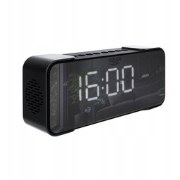 Nowoczesny radiobudzik bezprzewodowy Adler Ad 1190 w srebrze