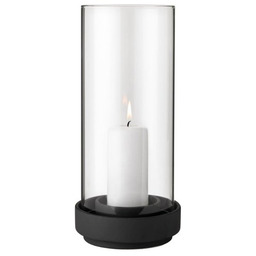 Stelton HURRICANE Lampion - Świecznik 29 cm Czarny