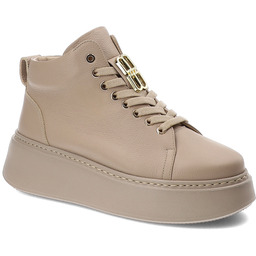 Karino Beżowe Botki Modne Obuwie Damskie