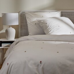 Pościel z perkalu z haftem Hiacinthio 200x220 cm