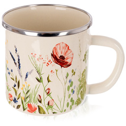 Kubek emaliowany kremowy MAKI 400 ml