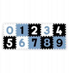 Puzzle Piankowe Mata Kontrastowe Cyfry 10 sztuk