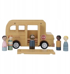 Little Dutch drewniany autobus szkolny auto z figurkami