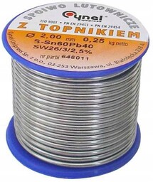 Spoiwo Lut.z Kalafonią 2,0MM (rolka 250G) Cyna S-s