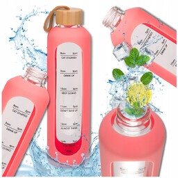 Butelka motywacyjna szklana 1000ml bidon szczelny TRESSARI