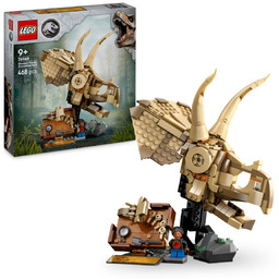 LEGO Jurassic World, klocki, Szkielety dinozaurów: czaszka triceratopsa,
