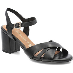 Marco Tozzi Czarne Sandały Stylowe Obuwie Damskie