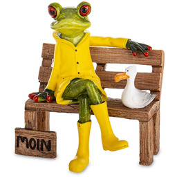 Figurka dekoracyjna żaba na ławeczce 13x11,5x8,5 179515
