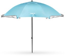 PARASOL/PARAWAN PLAŻOWY 2W1 XXL 240 CM NIEBIESKI NILS