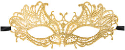 Maska koronkowa złota - 1 szt.