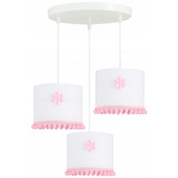 Lampa Wisząca Dla Dzieci Kwiatki Różowa 90cm Abażur